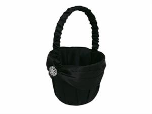 Black flowergirl basket
