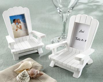 Set of 4 Miniature Beach Chair Placecard Holder / Photo Frame