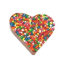 40 x Chocolate Freckle Hearts