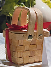 Set of 25 Minature Picnic Baskets with Chocolate Inside