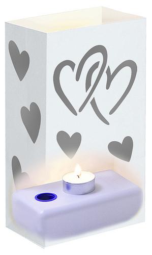 White Heart Luminaries (set of 12)