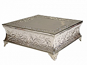 Silver Plated Square Cake Stand / Tableau