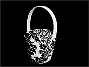 Black and white flowergirl basket