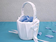 Satin Flower Girl Basket with Calle Lili