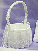 Lace Flower Girl Basket