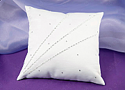 Satin Ring Pillow with Diamonte Detail