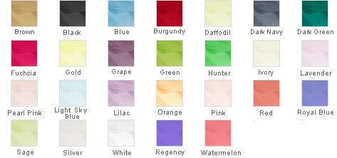 Organza - Colour Range